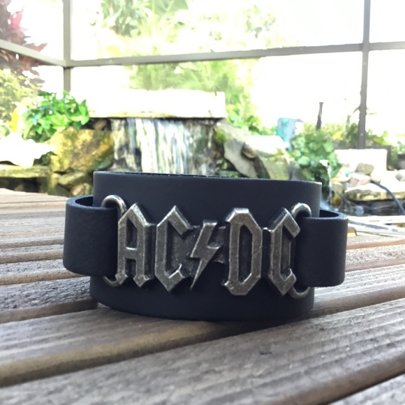 Alchemy | Accessories | Acdc Leather Wrist Strap W3d Casting Logo Nwot ...